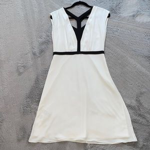 White and black dress